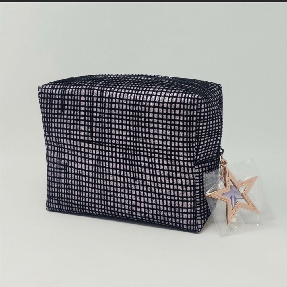 💜 New MAC Metallic Rose Gold & Black Makeup bag